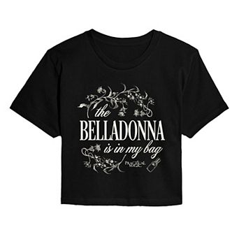 Juniors' Practical Magic "The Belladonna is in My Bag" Cropped Tee