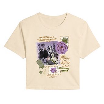 Juniors' Practical Magic Floral Cropped Tee