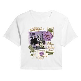 Juniors' Practical Magic Floral Cropped Tee