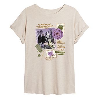 Juniors' Practical Magic Floral Oversized Tee