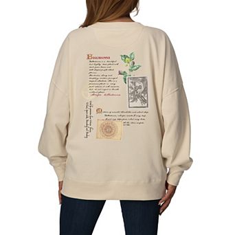 Women's Practical Magic 2 Belladonna Botanical Oversized Fleece Crew Sweatshirt