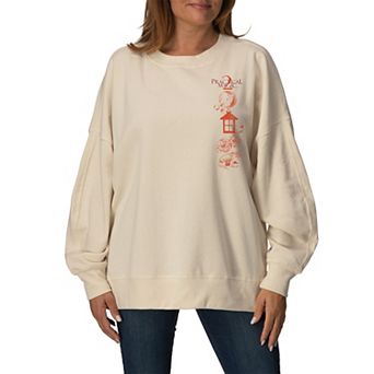 Women's Practical Magic 2 Logo Icons Oversized Fleece Crew Sweatshirt