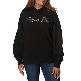 Women's Practical Magic 2 Floral Oversized Fleece Hoodie Sweatshirt