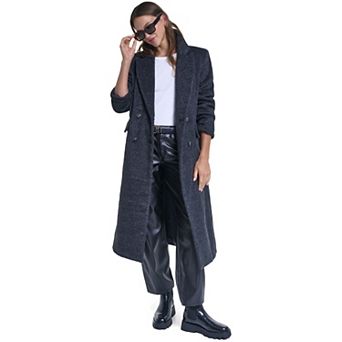 Women's Levi's® Maxi Length Wool Blend Double Breasted Car Coat