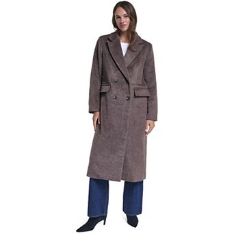 Women's Levi's® Maxi Length Wool Blend Double Breasted Car Coat