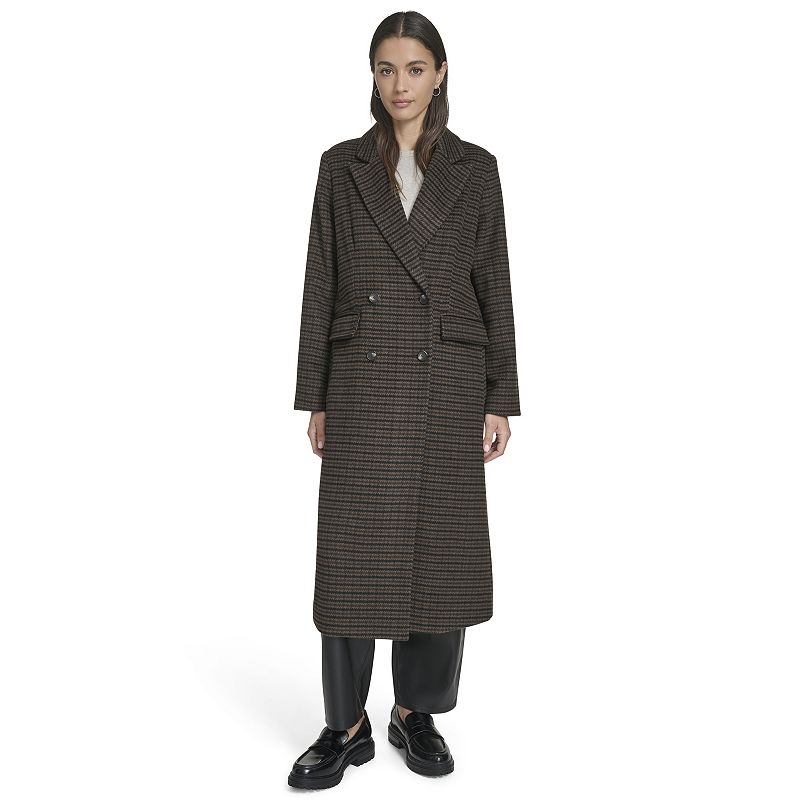 Levi's® Maxi Length Wool Blend Double Breasted Car Coat