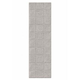 SUPERIOR Checkered Pattern Washable Non-Slip Runner Bath Mat
