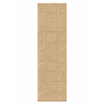 SUPERIOR Checkered Pattern Washable Non-Slip Runner Bath Mat