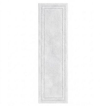 SUPERIOR Solid Bordered Washable Non-Slip Runner Bath Mat