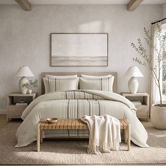 Harbor House Ellery Jacquard Stripe 3 pc Comforter Set