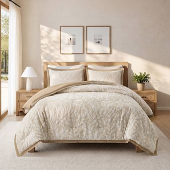 Harbor House Solace Leaf Tufted 3 pc Comforter Set