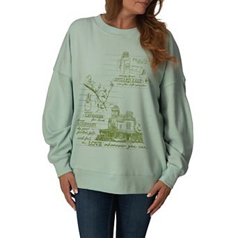 Women's Practical Magic Owens House Oversized Fleece Crew Sweatshirt