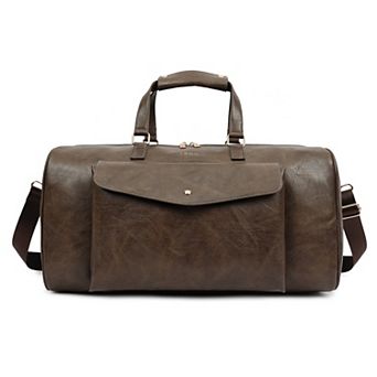 IZOD Altas PU Leather Weekender Carry-On Duffel Bag