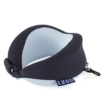 IZOD Moon Memory Foam Travel Neck Pillow with 360-Degree Support
