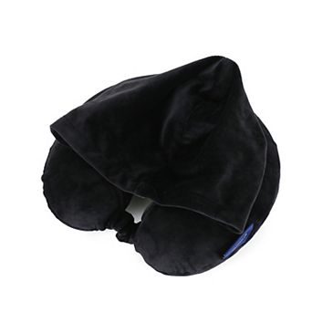 IZOD Twinkle Memory Foam Travel Neck Pillow & Built-in Hoodie with 360-Degree Support