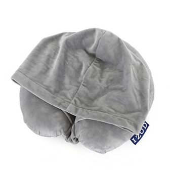 IZOD Twinkle Memory Foam Travel Neck Pillow & Built-in Hoodie with 360-Degree Support