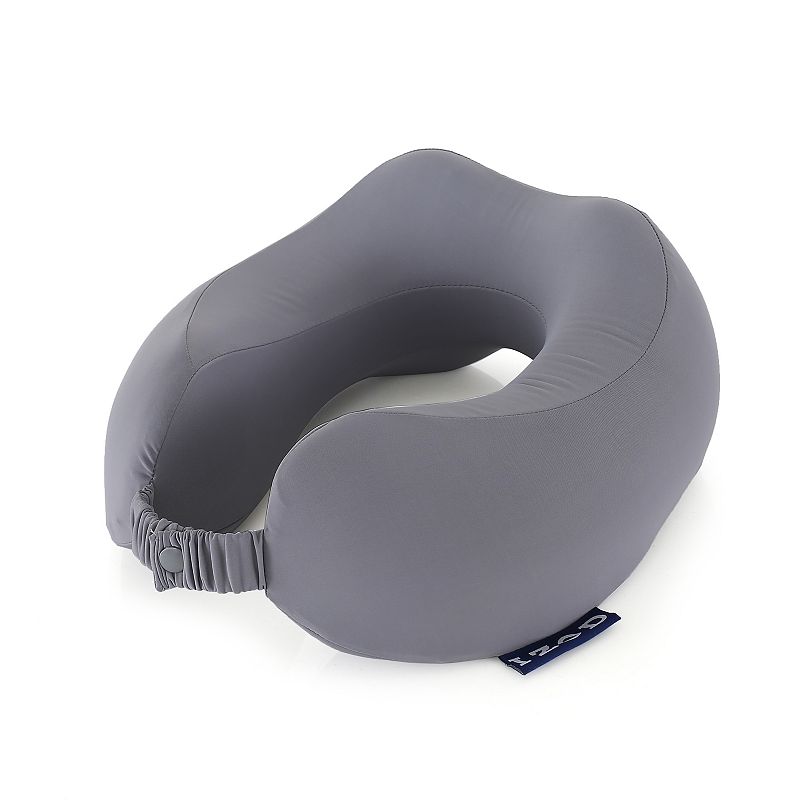 IZOD Cloud Curved Memory Foam 360-Degree Support Travel Neck Pillow, Gray