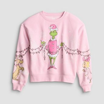Girls 7-16 The Grinch Light Up Crewneck Sweatshirt