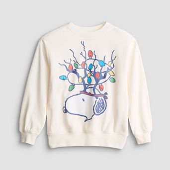 Girls 7-20 Peanuts Snoopy Christmas Light-Up Fleece Sweatshirt