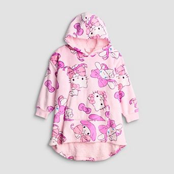 Girls 6-18 Hello Kitty & Friends Allover Print Wearable Blanket Hoodie