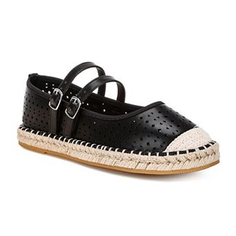 London Rag Noori Women's Woven Dual Buckle Sandals