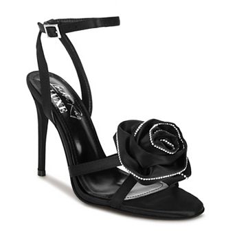 London Rag Candela Women's Rhinestone Floral Heeled Sandals