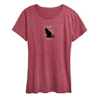 Women's Practical Magic Black Cat & Moon Graphic Tee