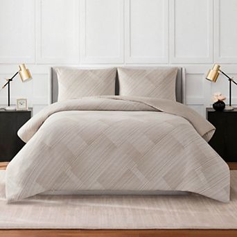 Nine West Zamira Brushstrokes Reversible 3 pc Comforter Set