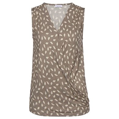 Lascana Women's Printed Wrap Look Top