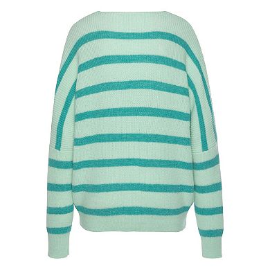 Lascana Women's Striped V-Neck Sweater