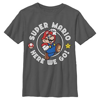 Boys 6-20 Nintendo Super Mario Here We Go! Graphic Tee