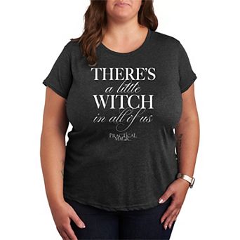 Plus Size Practical Magic "There's a Little Witch In All of Us" Graphic Tee