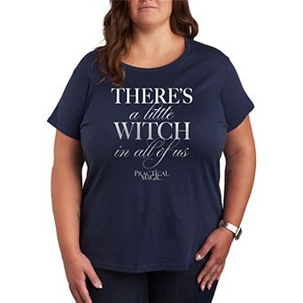 Plus Size Practical Magic "There's a Little Witch In All of Us" Graphic Tee