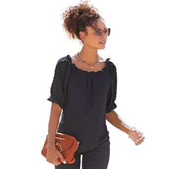 Lascana Women's Ruffled Off Shoulder Blouse