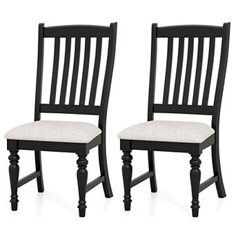 Costway Dining Chairs with Solid Wood Legs & Padded Seat Kitchen Side Chair