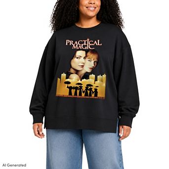 Plus Size Practical Magic Oversized Fleece Crew Sweatshirt