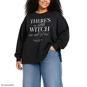 Plus Size Practical Magic Oversized Fleece Crew Sweatshirt
