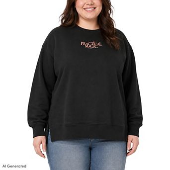 Plus Size Practical Magic Oversized Fleece Crew Sweatshirt