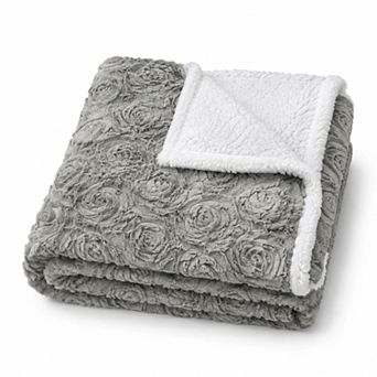 Harper Loft Faux Fur Reverse to Sherpa Throw Blanket