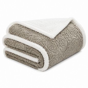 Harper Loft Faux Fur Reverse to Sherpa Throw Blanket