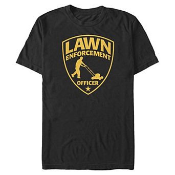 Men's Lawn Enforcement Officer Badge Graphic Tee