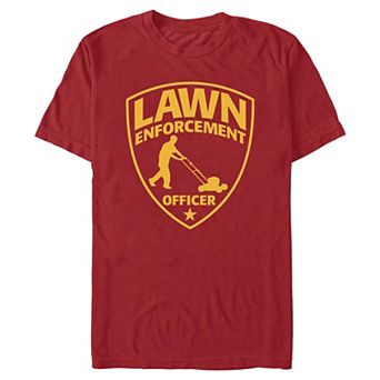 Men's Lawn Enforcement Officer Badge Graphic Tee