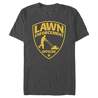 Men's Lawn Enforcement Officer Badge Graphic Tee