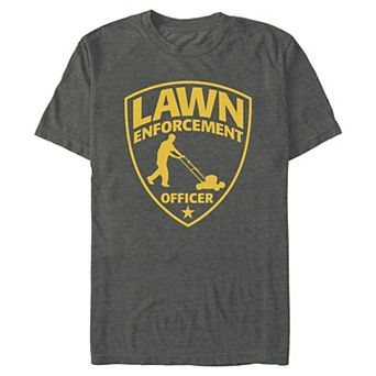 Men's Lawn Enforcement Officer Badge Graphic Tee