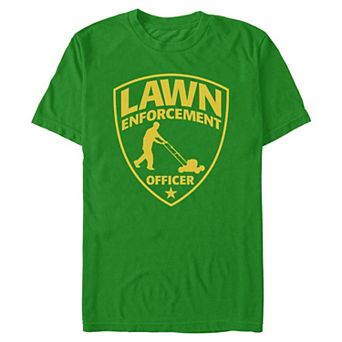 Men's Lawn Enforcement Officer Badge Graphic Tee