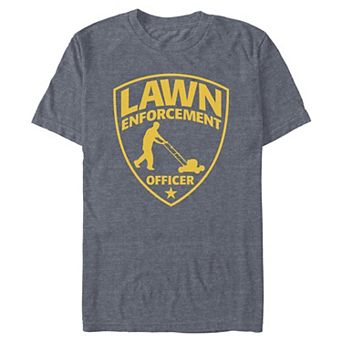 Men's Lawn Enforcement Officer Badge Graphic Tee