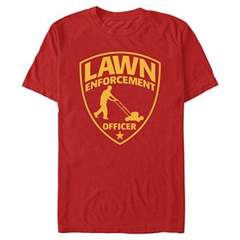 Men's Lawn Enforcement Officer Badge Graphic Tee
