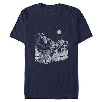 Men's Wolf Howling Graphic Tee