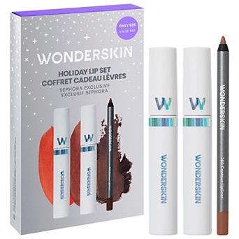 WONDERSKIN Holiday Lip Stain and Lip Liner Trio Makeup Gift Set