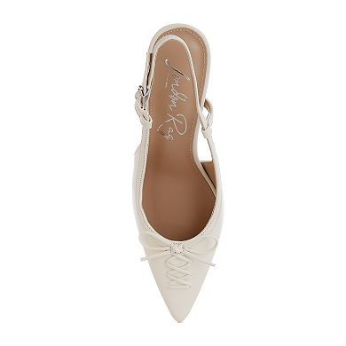 London Rag Danvers Women's Pointed Toe Slingback Kitten Heels